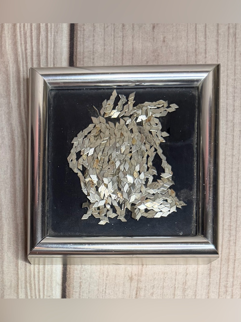 Vintage 1984 Executive CRDL Magnetic Moldable Desk Sculpture Silver Diamond